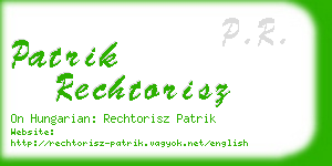 patrik rechtorisz business card